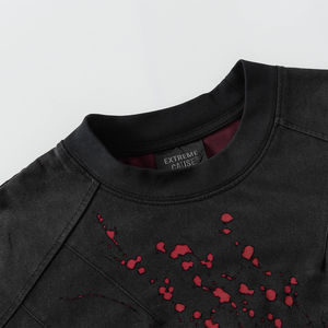 เสื้อยืดผ้าฝ้ายถักลายตัวละครสไตล์สตรีทแวร์สำหรับผู้ชาย ดีไซน์ใหม่ประจำฤดูร้อนปี 2025 ผลิตตามสั่ง เป็นมิตรกับสิ่งแวดล้อม ระบายอากาศได้ดี สไตล์ฮิปฮอป - Product Image 5