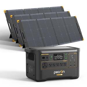Generador <span class=keywords><strong>Solar</strong></span> Portátil LiFePO4 de 3.6kW 3072Wh con <span class=keywords><strong>Panel</strong></span> de 600W, Enchufe Americano de 120V, Control Remoto y Encendedor de Cigarrillos Inalámbrico (Stock en EE. UU.) - Product Image 1