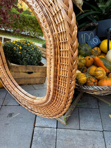 Gran oferta, espejo de ratán ovalado moderno, arte de pared tejido a mano para decoración para sala de estar, forma personalizada en Vietnam - Product Image 2