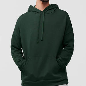 Nueva llegada de color de bloque sólido de algodón de lana de los hombres pulóver de calidad superior de impresión de bolsillo frontal sudaderas con capucha - Product Image 2