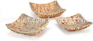 Bandeja de decoración del hogar de estilo Vintage tamaño personalizado redondo de mimbre agua Jacinto algas marinas bandeja de mesa de centro hecha a mano en Vietnam - Product Image 2