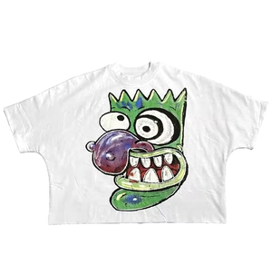 Logos personnalisés OEM 100% coton T-shirt d'été unisexe à col rond T-shirt graphique sérigraphié à manches courtes de coupe régulière - Product Image 5