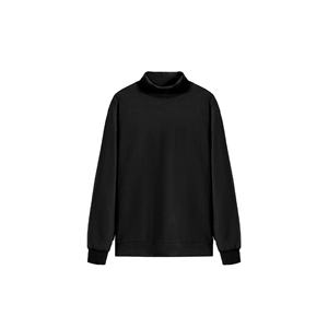 Sweat-shirt décontracté à col montant pour homme, manches longues, coupe oversize, teint uni, qualité supérieure, vente en gros OEM pour l'hiver 2026 - Product Image 5