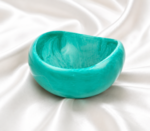 Epoxy Resin Bowl for Multiple Uses | Blue Bow | Gift Handmade Salad Bowl Fruit Storage Home <b>Dinnerware</b> - Product Image 1