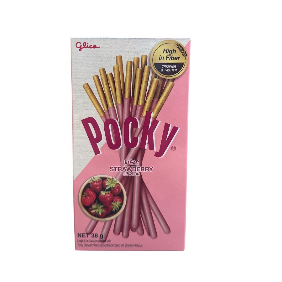 Pocky закуски со вкусом клубники 38 г молочного печенья 120 коробок в коробке от Индонезии оптовые продажи печенья