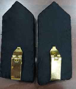 Wholesale WOK Collar Patches in Black <b>Velvet</b> <b>Fabric</b> with Gold Bullion Wire Embroidery Brass for Hat Uniforms - Product Image 5