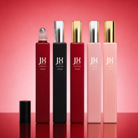 Flacon de parfum roll-on portable en verre carré, noir mat ou blanc, 10ml, 15ml, 30ml, petit, haut et long