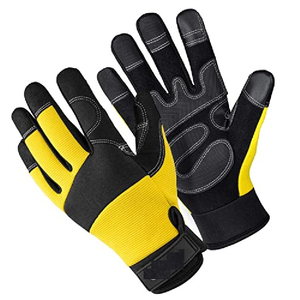 Gants de mécanicien en cuir synthétique de haute qualité, antidérapants, respirants, sans silicone, confortables, faciles à porter, lavables, personnalisables OEM - Product Image 6