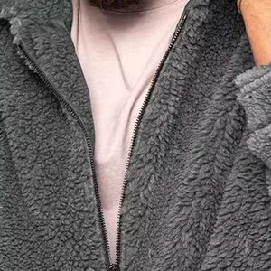 เสื้อฮู้ดดี้เชอร์ปาปักลายปักโลโก้แบบกำหนดเองสำหรับผู้ชาย ผ้าขนสัตว์สำหรับฤดูหนาว ระบายอากาศได้ดี แห้งเร็ว มีกระเป๋า - Product Image 4