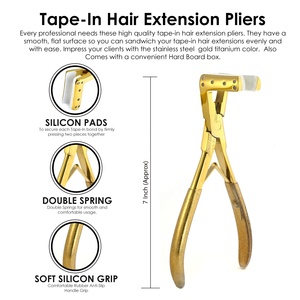 Professional <b>Tape</b> Hair Extensions Pressing Pliers - Micro Link Brazilian Human Hair Styling Kit - Product Image 4
