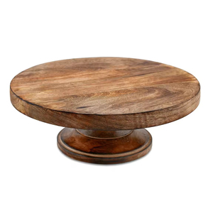 Fresh Arrival <b>Wooden</b> <b>Cake</b> Stand Kitchenware Dinner Table Decorative Cupcake and Fruit Stand Round Shape Natural Color - Product Image 3