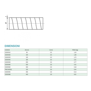 Tecnosystemi Conducto Espiral <span class=keywords><strong>Metálico</strong></span> Circular Rígido para Sistemas HVAC - Product Image 2