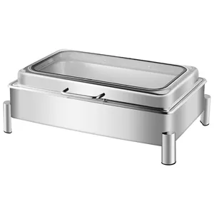 Juego de Recipientes para Buffet de Acero Inoxidable de Lujo, Calentador de Alimentos Eléctrico Hidráulico de 9L y 6L para Catering, Fiestas, Hoteles y Restaurantes - Product Image 3