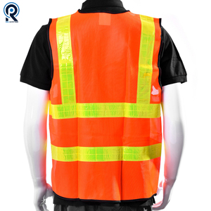 Chaleco de seguridad de alta visibilidad personalizado mejor calidad duradero hombres Alta Seguridad reflectante ropa de trabajo chaleco de seguridad Oem personalizado - Product Image 3