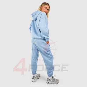 Ensemble de survêtement décontracté en molleton de coton imprimé pour femme, pull à capuche et pantalon de jogging, grande taille, style streetwear hiver - Product Image 2