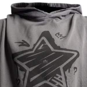 Sweat à capuche gris à imprimé graphique pour homme, en molleton de coton lourd, avec poche kangourou, sweat à capuche décontracté, streetwear - Product Image 3
