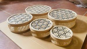 Ensemble de boîtes de rangement tissées en bambou au meilleur prix Emballage durable Vente en gros Boîte tressée à la main écologique du Vietnam - Product Image 2