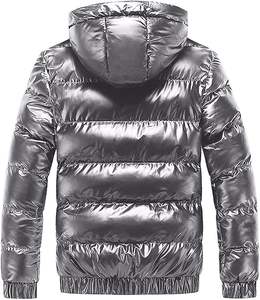 Chaqueta de bombardero de talla grande con logotipo personalizado de alta calidad para hombre, prendas de vestir impermeables cálidas de invierno, abrigos con relleno de plumón, chaquetas de burbujas de gran tamaño - Product Image 3