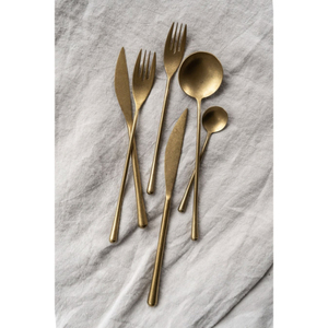 Ensemble de 5 couverts en acier inoxydable forgé à la main avec manche plat pour la maison, les mariages, la restauration et les dîners - Product Image 3