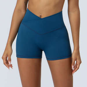 V coupé dos Sexy sans couture femmes taille haute Yoga Shorts doux entraînement actif exercice Fitness Gym sport Yoga Shorts - Product Image 3