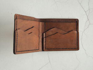 BFW-0158 élégant de haute qualité en cuir véritable pliable ouvert portefeuille à deux volets mince blocage RFID pour hommes - Product Image 3