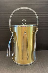 Cubo de cubitos de hielo antiguos redondos al por mayor para hotel y restaurante 2024 latón metálico personalizado con tapa enfriador de vino enfriador de cerveza - Product Image 5