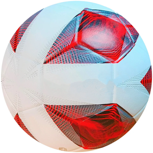Venta caliente tamaño oficial 5 balón de fútbol personalizado blanco rojo PU cuero térmico consolidado adultos partido venta a granel balones de fútbol - Product Image 2