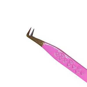 Pinzas para pestañas antimagnéticas de acero inoxidable con logotipo personalizado, 10mm, aislamiento de agarre fuerte, extensión de pestañas, punta de fibra, corte de cereza/Corazón - Product Image 3