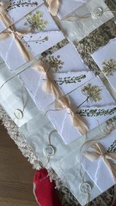 ซองจดหมายของขวัญงานแต่งงานงานทำจากผ้าฝ้ายผ้าขี้ริ้วทำด้วยมือขนาด150แกรม - Product Image 2