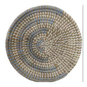 Handwoven Seagrass Tray, Round Wall Hanging Decorative Plate, Natural Material - Product Image 6