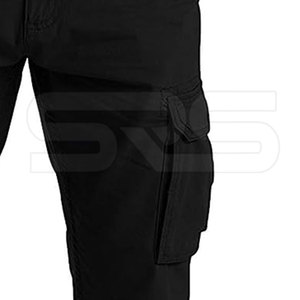 Plus Size <b>Men</b> Casual Dark Washed Lightweight Breathable Cargo Pants Outdoor Use Workout Wear 100% Cotton Drawstring Closure - Product Image 6