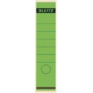 LEITZ ป้ายติดหลังแฟ้มแบบมีกาวในตัว ขนาดกว้าง/ยาว 61.5 x 285 มม. สีเขียว พร้อมรูเจาะนิ้วมือ 10 ป้าย/แพ็ค อุปกรณ์เสริมสำหรับแฟ้มเอกสาร - Product Image 1