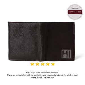 Men's Vintage Full Grain Leather Trifold <b>Wallet</b> <b>RFID</b> <b>Blocking</b> Cowhide <b>Wallet</b> Multiple Card Slots Short Bifold <b>Wallet</b> - Product Image 4