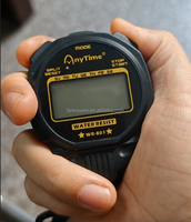 Stopwatch jam tangan Digital untuk olahraga, arloji Digital tahan air dengan fungsi mati