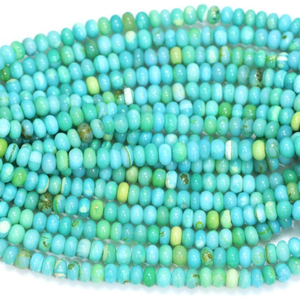 Hermosas cuentas de ópalo verde playa, forma redonda lisa, 7-10 cuentas de ópalo verde playa, cuentas de piedras preciosas lisas, calidad AAA. - Product Image 6