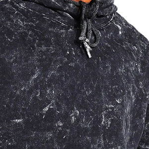 Sudadera con capucha de lana en blanco Vintage de doble capa con lavado ácido sudaderas con capucha desgastadas para hombres con logotipo personalizado y tamaño al por mayor - Product Image 4