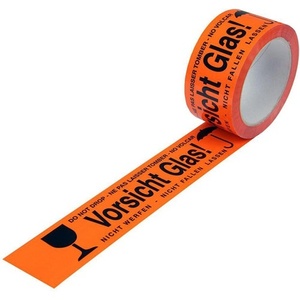 Ruban de signalisation fluorescent orange TRANSPAK 50 mm x 66 m, adhésif acrylate PP 52, lot de 12 - Product Image 1