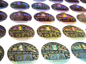 Customize Silver Color Round Security Holographic Waterproof Anti-Counterfeit Label - Product Image 2