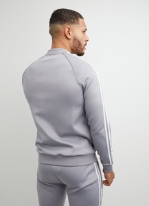 Conjunto Deportivo Informal de Invierno para Hombre, Ecológico, Transpirable, Talla Grande, con Cordón, Estampado Sólido Gris, de Alta Calidad - Product Image 2