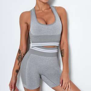 ชุดออกกำลังกายคุณภาพพรีเมียมสำหรับผู้หญิง ชุดฟิตเนส ชุดโยคะ ชุดกีฬา ระบายอากาศได้ดี ยืดได้สี่ทิศทาง - Product Image 1