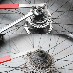 Kit d'outils de démontage de cassette de vélo en acier au carbone multifonctionnel pour <span class=keywords><strong>VTT</strong></span> et vélo de route, fouet à chaîne, extracteur de manivelle, <span class=keywords><strong>clé</strong></span> - Product Image 6