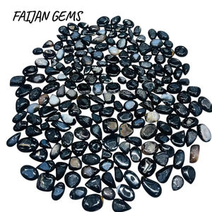 Cabujón de piedras preciosas sueltas Druzy negro Natural pulido Cristal de forma mixta de todos los tamaños para la fabricación de colgantes de joyería - Product Image 1