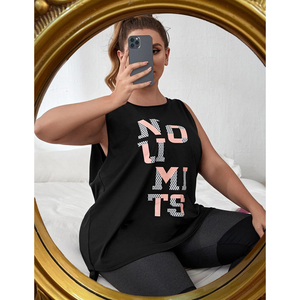 Camisetas sin mangas de talla grande para mujer hechas a medida al por mayor OEM camisetas sin mangas transpirables de material de alta calidad con color personalizado - Product Image 5