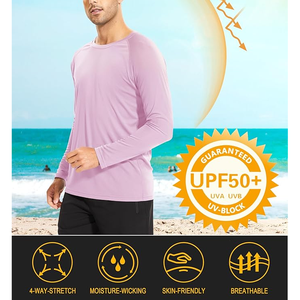 Microfibre meilleure qualité hommes entraînement course à manches longues chemises léger séchage rapide sport athlétique hommes T-Shirt - Product Image 2