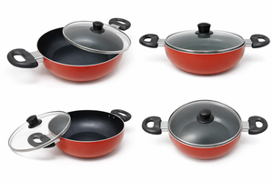 Olla Profunda Antiadherente de Aluminio (Wok) con Tapa de Vidrio, Asas Resistentes al Calor, Exterior de Acero Inoxidable Ecológico, Capacidad de 20L - Product Image 2