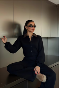 ถุงมือสตรีสตรีทแวร์สีดำพรีเมียม - ถุงมือลำลองสไตล์สปอร์ตผ้าคุณภาพสูงจากตุรกี - ถุงมือกันหนาวทันสมัยสำหรับขายส่ง - Product Image 3