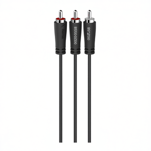 Cable de audio y video RCA negro de 3 m con conectores, modelo 00205258 - Product Image 2