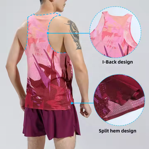 Camiseta sin mangas informal de algodón 100% para hombre, cuello redondo, transpirable, tejido liso teñido, corte regular, tallas M-3XL - Product Image 2