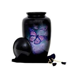 Brown Metal Pet Cremation <b>Urn</b> with White Paw Print Design Secure Lid Memorial Ashes Container for Dogs <b>Cats</b> and Beloved Pets - Product Image 5