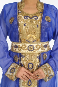 Multicolor Georgette Embroidered Zari Work Islamic <b>Kaftans</b> - Product Image 2